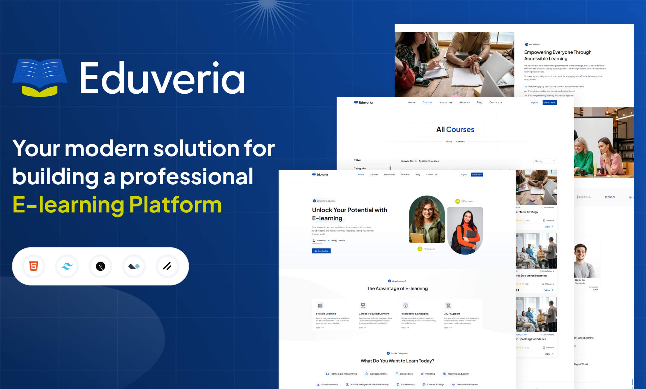 Eduveria – E-Learning Template for Courses, Instructors & Blogs Eduveria – E-Learning Template for Courses, Instructors & Blogs