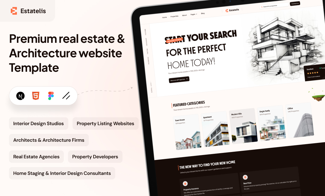 Estatelis - Real Estate, Architecture & Interior Design Website Template Estatelis - Real Estate, Architecture & Interior Design Website Template