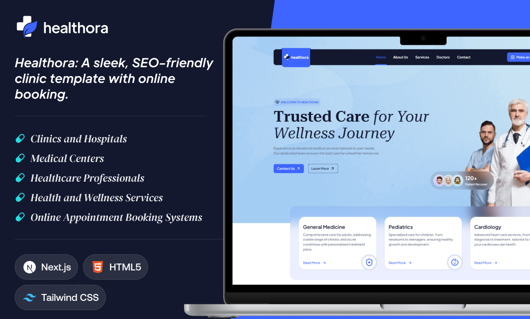 Healthora - Healthcare Website Template for Clinics & Hospitals Healthora - Healthcare Website Template for Clinics & Hospitals